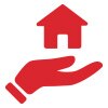Hand holding a house