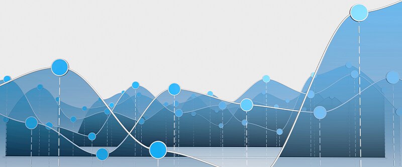 Line graph overlaying mountains