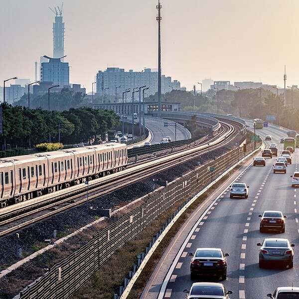 City subway and highway