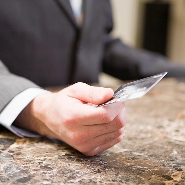 Man paying with a credit card