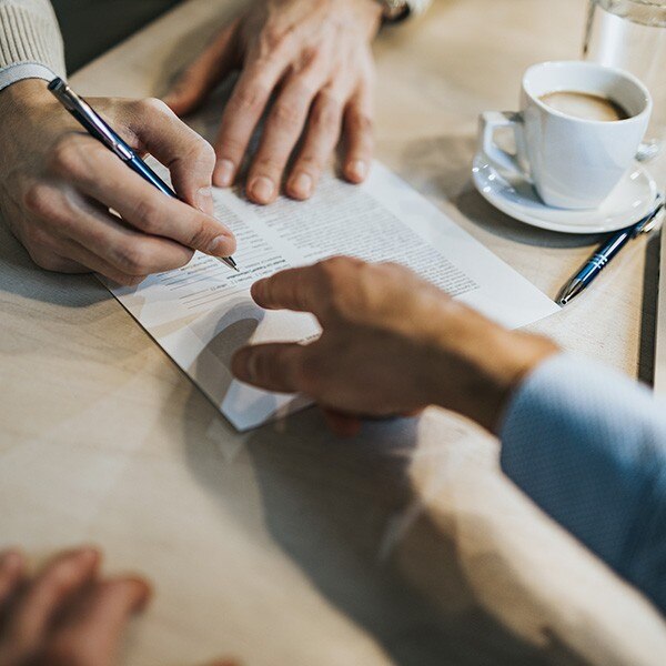 Signing a contract