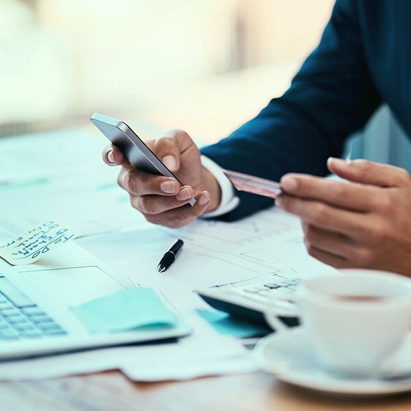 Businessman using a smart phone