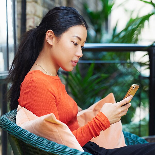 Girl with smartphone