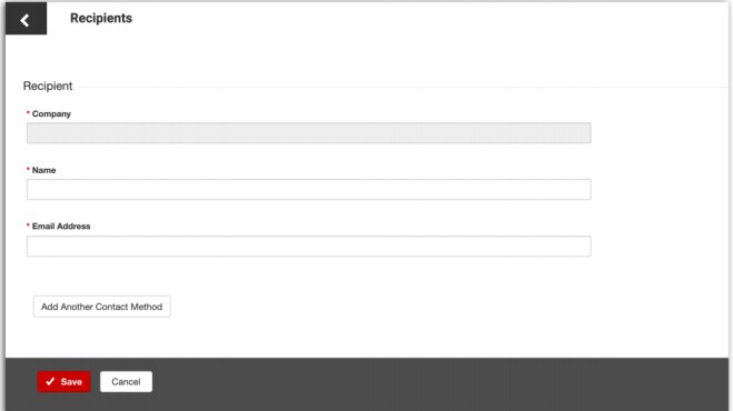 ACH Email Recipients