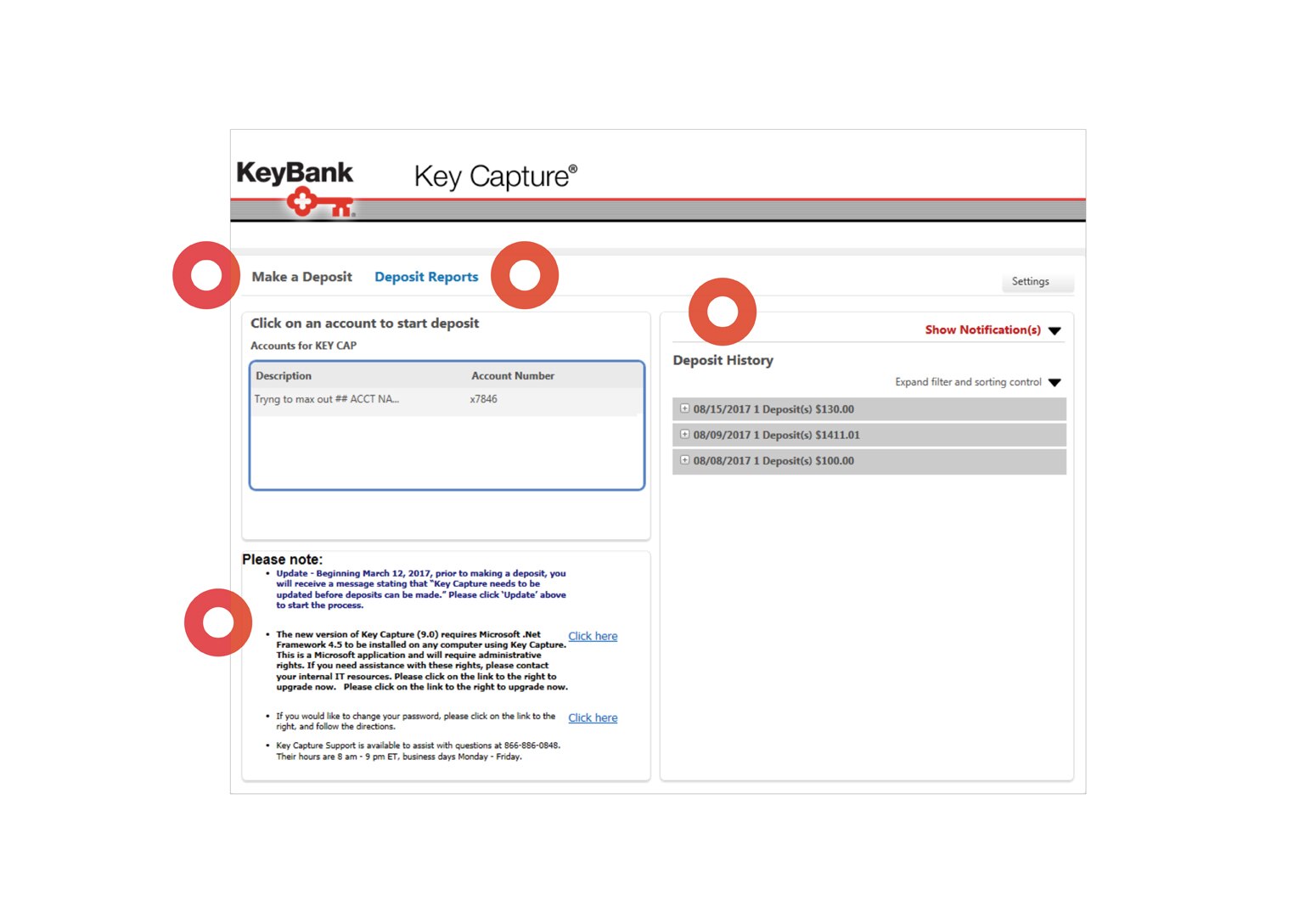 Key Capture main page