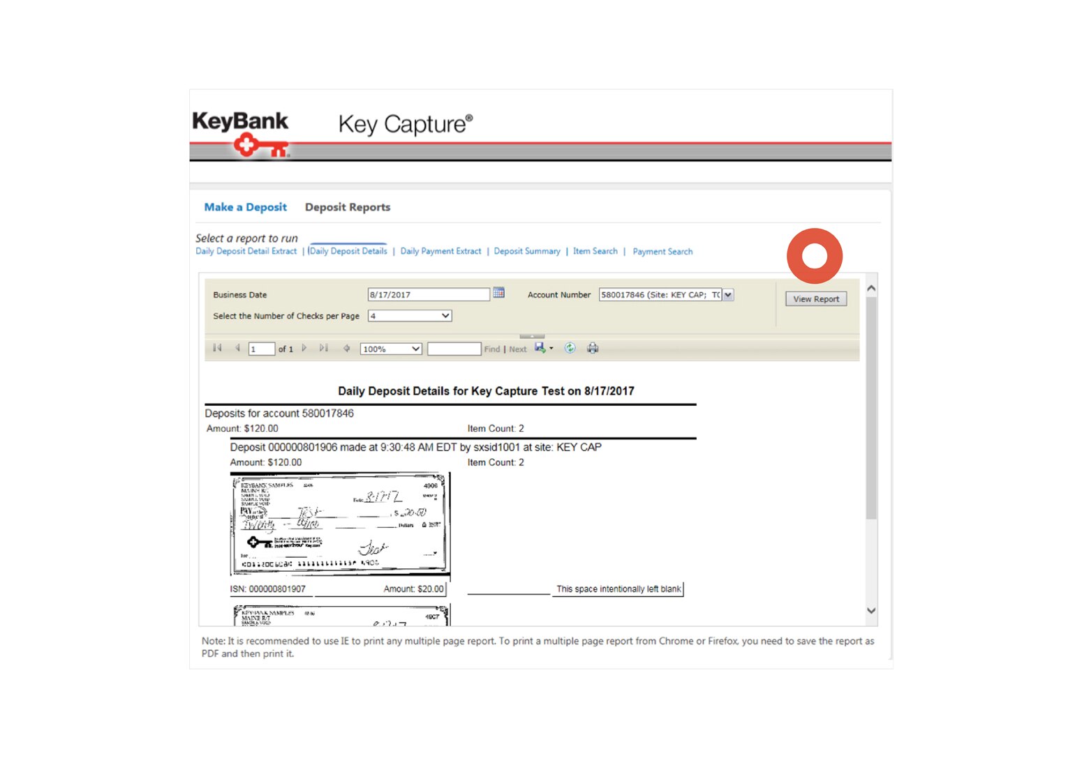 Daily Deposit Detail