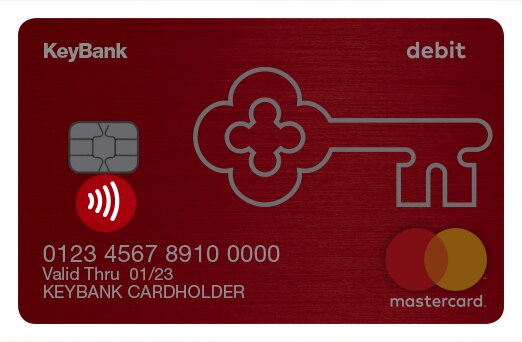 KeyBank sample contactless debit card