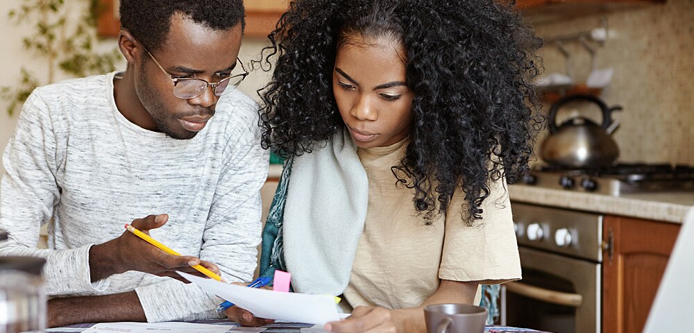 Couple working together