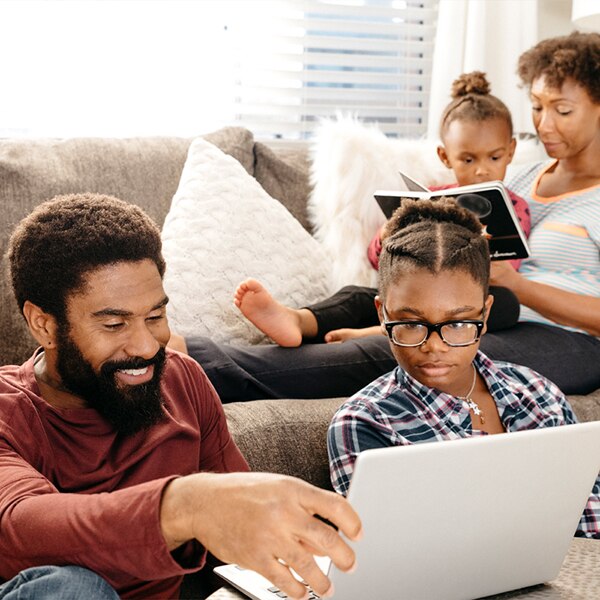 sitting around the livingroom