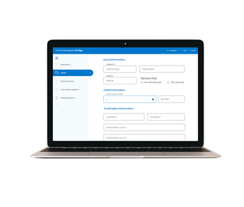 Rectangle Health system on a laptop screen