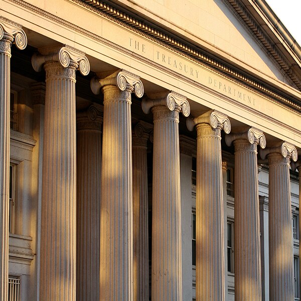 Sunset at the Treasury Department