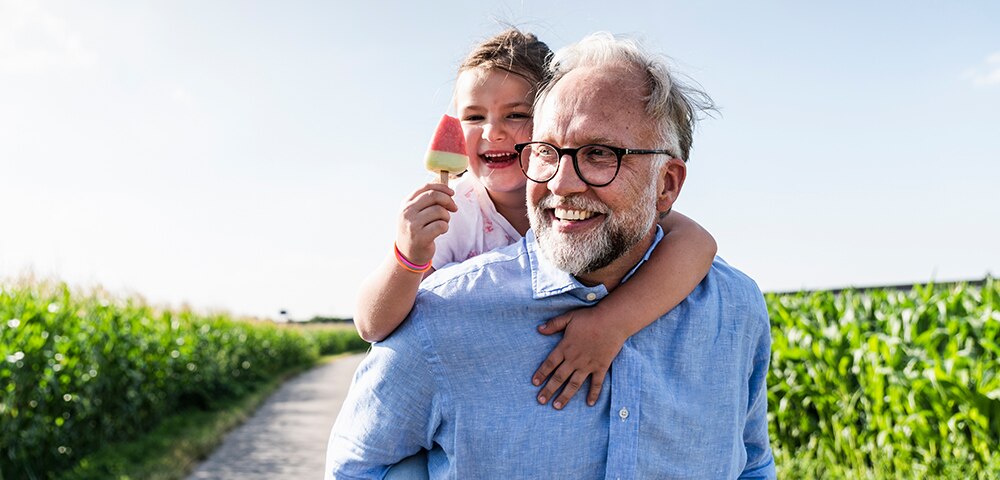 grandfather and granddaughter