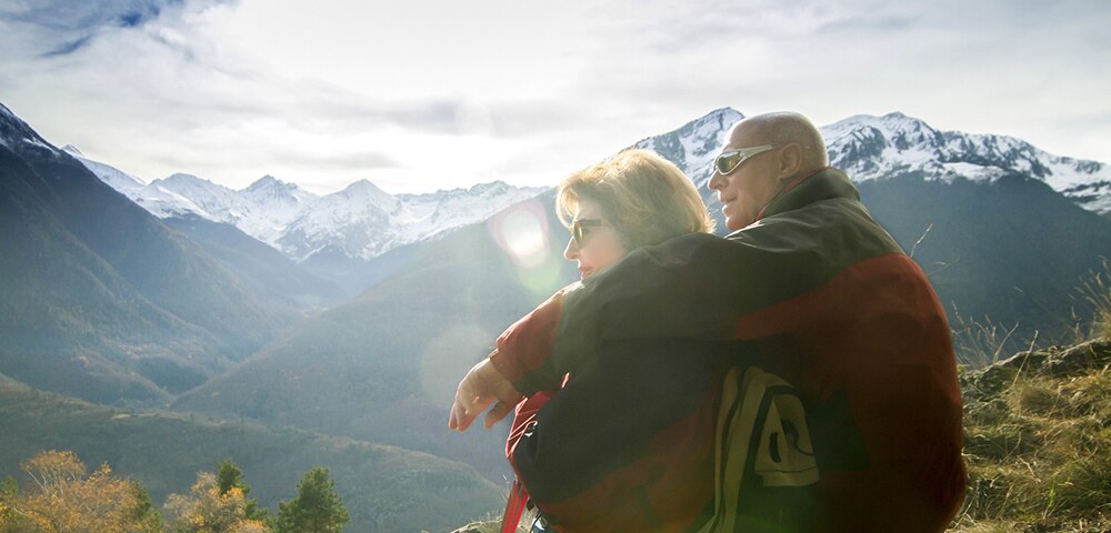 Couple on a mountain