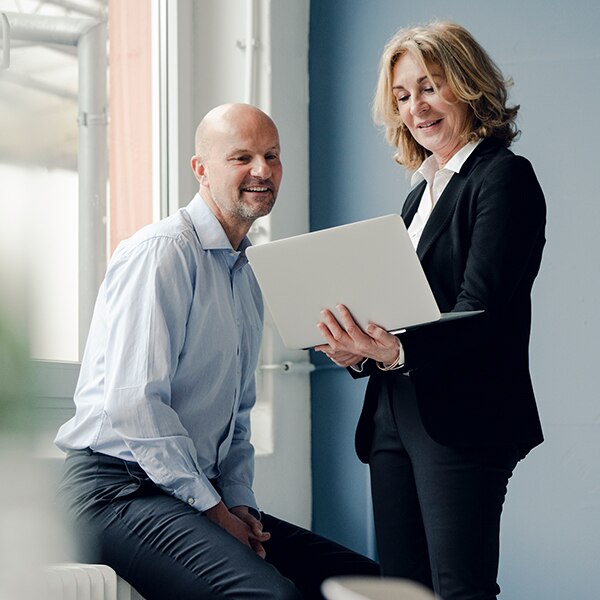 couple using computer